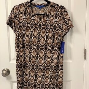 Apt. 9 tan snake skin patterned dress size S